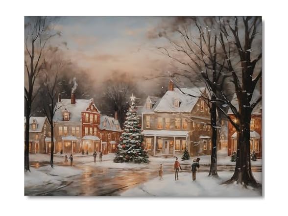 Unkaitoude Christmas Canvas Wall Art