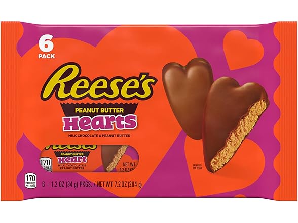 Reeses PB Hearts Valentines 1.2oz 6ct