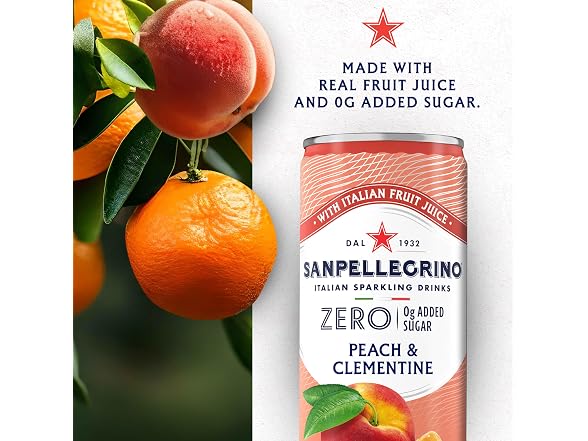 Sanpellegrino Peach Clementine, 0g Added