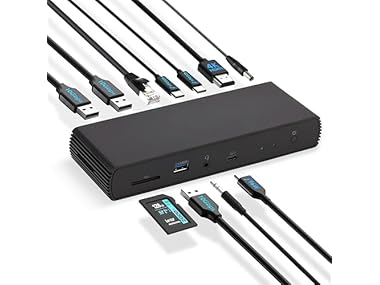 $39.99, Was $134.99, 70% Off! Amazon Basics Thunderbolt 4 Pro Docking Station dealfomo