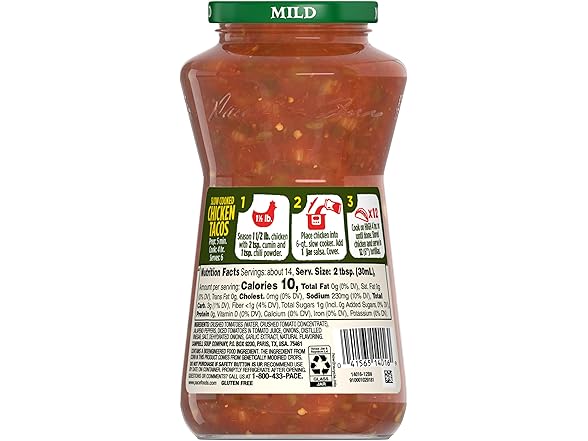 Pace Salsa, Chunky Salsa Mild, 16 Ounce Jar (Pack of 12)