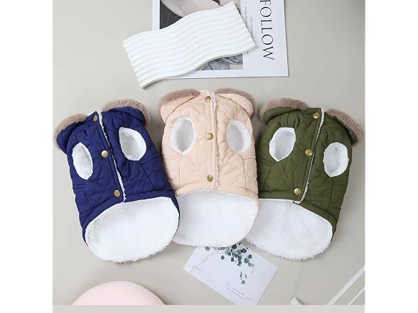 Izefia Dog Coat Cold Weather Coats Windproof