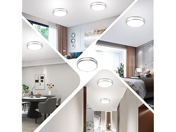 TOBUSA Ceiling Light 5000K 13" Brushed Nickle 2PC