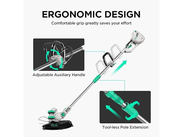 LiTHELi Cordless String Trimmer 13", 40V Battery Powered