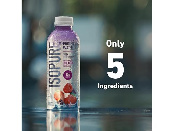 12PK Isopure Clear Protein Water Electrolytes, Berry