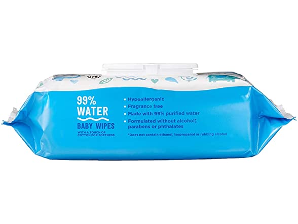 Water Baby Wipes, 72 Count