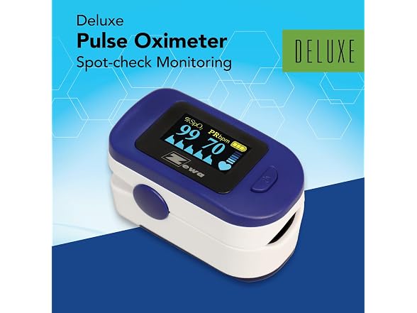 Zewa Deluxe Fingertip Pulse Oximeter with Color Display