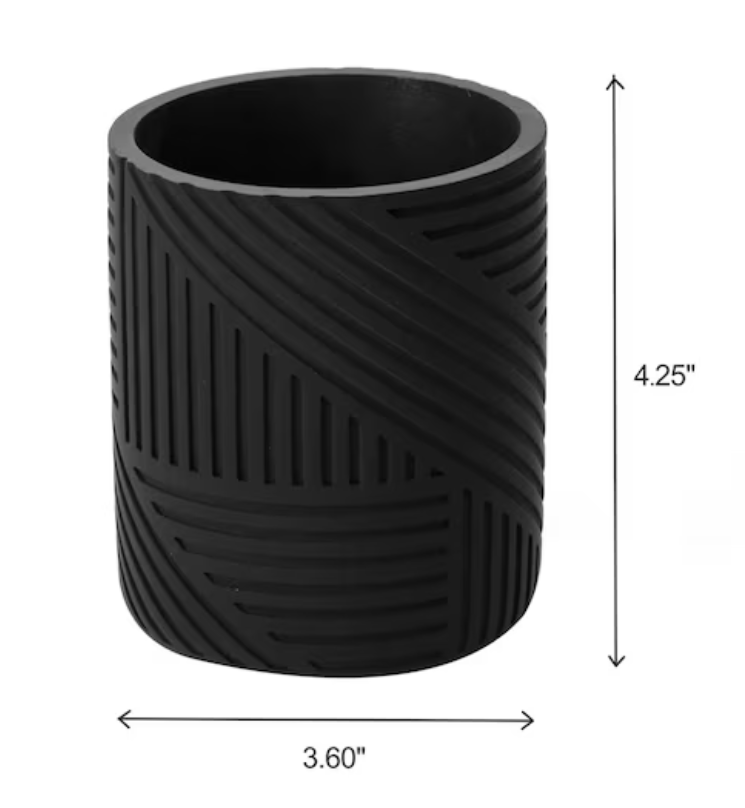 J&V Textiles 7 Piece Bathroom Accessories Set BLACK - Gallery 13