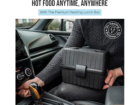 Zone Tech CT0001 Zone Tech Heating Lunch Box 12V Black