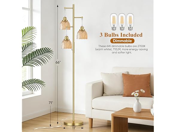 ROTTOGOON 3 Light Floor Lamps