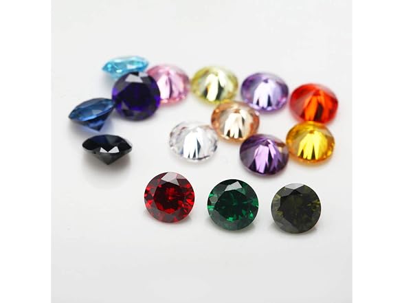 Generic ZBJGEMS 1PCS Per Colors Total 15pcs Mixed CZ Stones