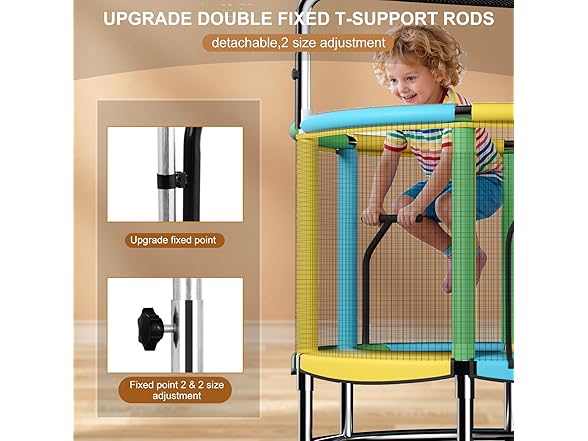 Trampoline with Anti-Rollover Round Bottom