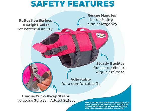Outward Hound Granby Splash Pink Dog Life Jacket