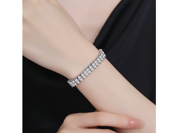 18K Simulated Diamond Tennis Bracelet