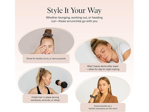 Kitsch Ultra-Petite Satin Scrunchies