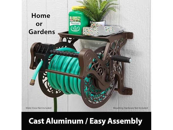 Liberty Garden Decorative Wall Mount Hose Reel