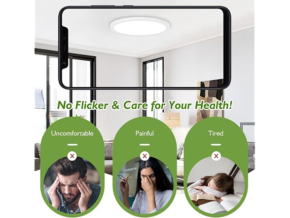 Brightever B0G76P78NN 1-Pack LED Flush Mount Ceiling