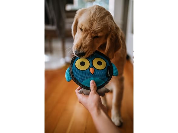 Hyper Pet Firehose Flyers Owl Durable Squeaky Toy