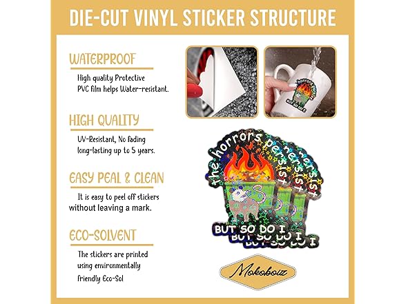 MOKOBOIZ The Horrors Persist Stickers