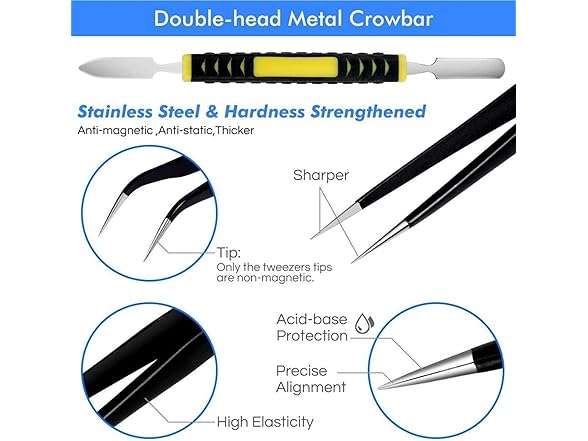 Synap AAP-Tool-350 12-Piece Tweezers Set