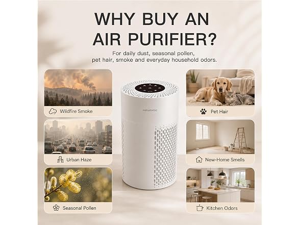 MEGAWISE 2-Pack HEPA Air Purifier