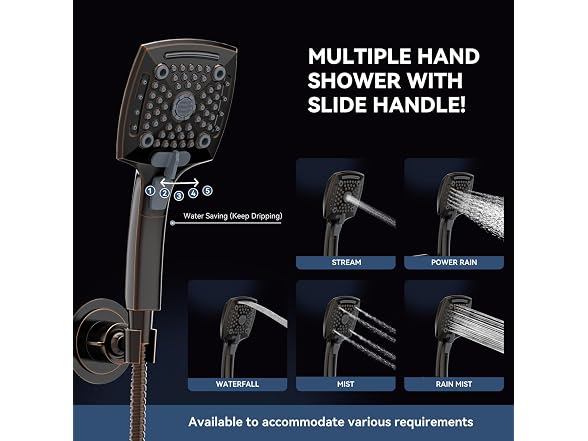 ELLO&ALLO Rain Shower Head 60" ORB