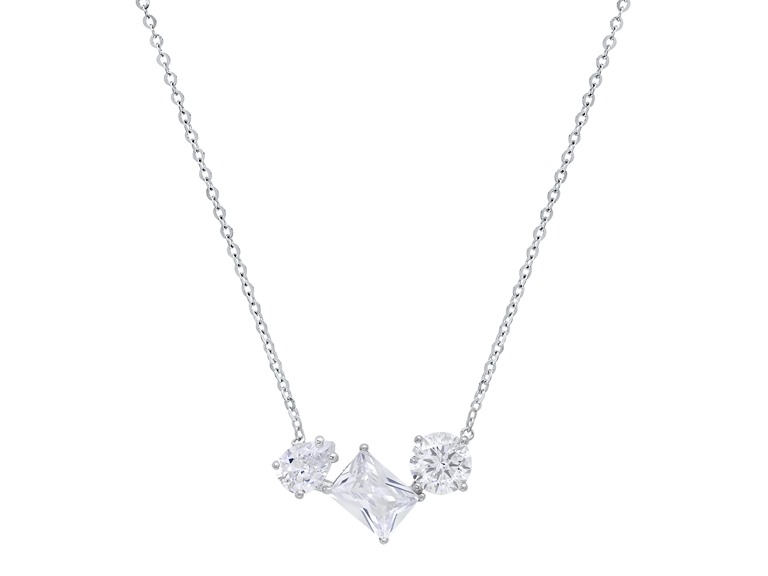 Moissanite Diamond Trio Necklace
