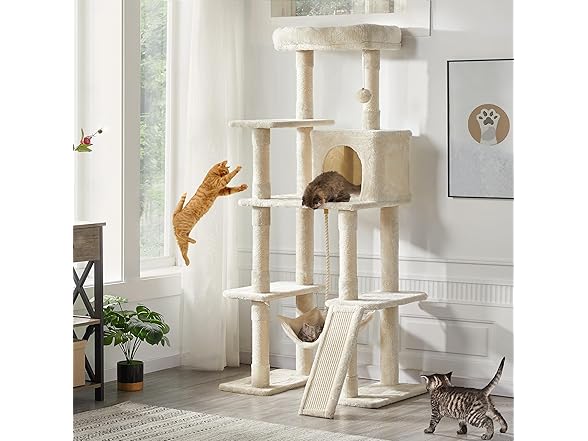 Yaheetech Cat Tree, 63 Inches Multi-Leve
