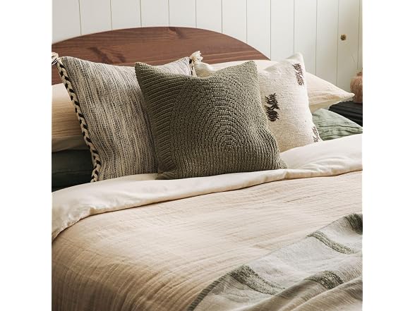 Crane Home Crinkled Cotton-Linen Comforter Cover