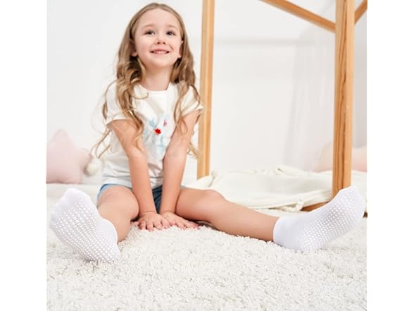 9 Pair Baby Non-Slip Crew Socks