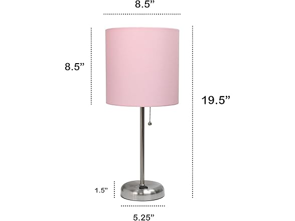 Creekwood Home Oslo 19.5" Contemporary Light Pink