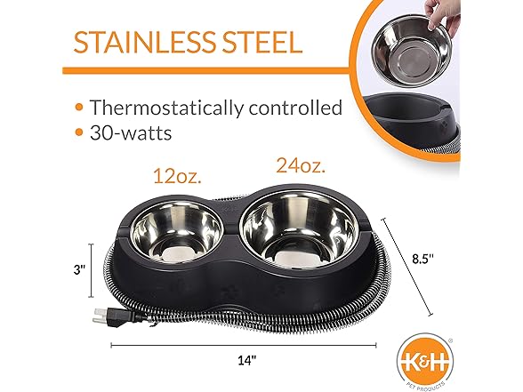 K&H Pet Products Outdoor Heated Bowls