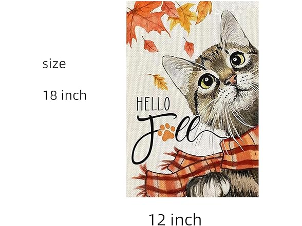 Cat Garden Flags 12x18 Seasonal 4Pk