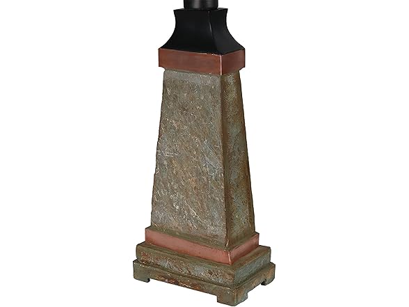Copper Trim Slate Weather-Resistant Lamp