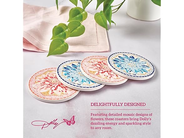 Dolly Parton Ceramic Coaster Set