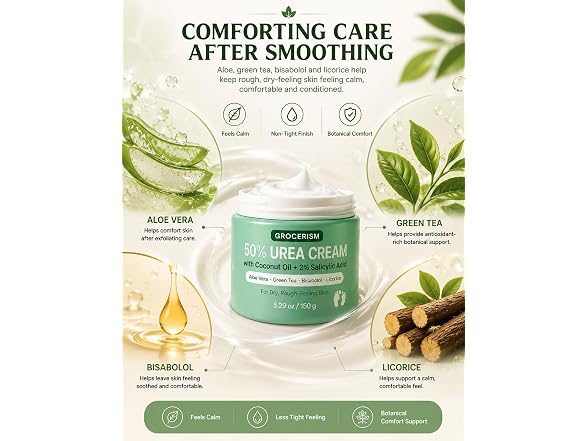 Grocerism 5.29 oz 50% Coconut Urea Foot Cream