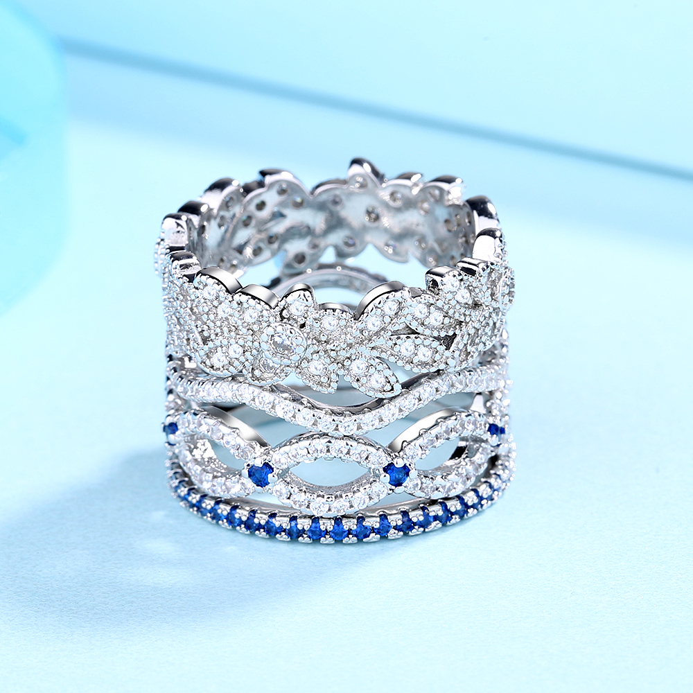 Sapphire Stackable Ring Set - Gallery 4