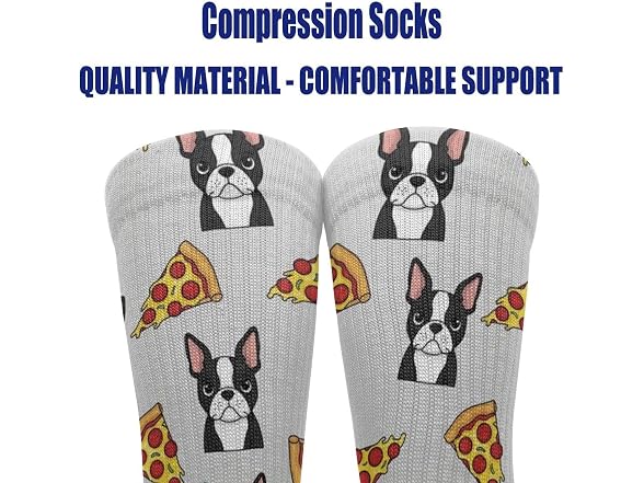 Grey Boston Terrier Dog Pizza