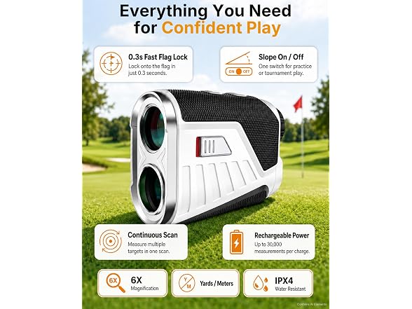 PinPlumb Golf Range Finder with Slope