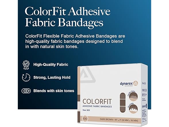Dark Brown Bandages 3/4x3" 100ct