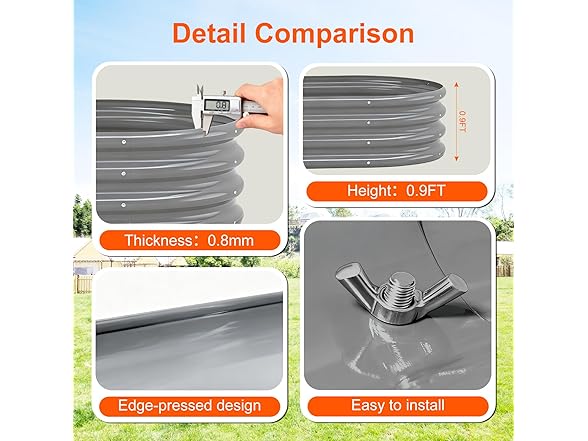 Rakukiri Raised Outdoor Garden Bed