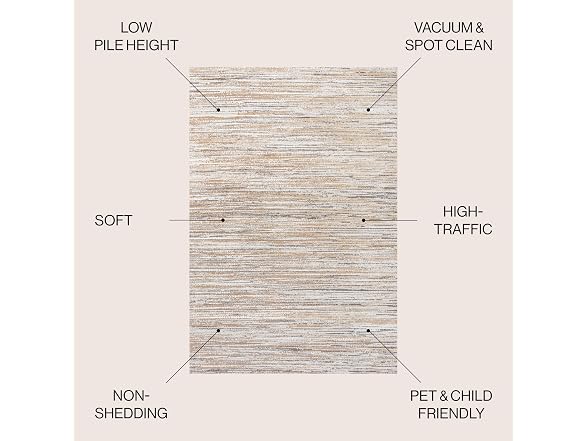 JONATHAN Y Loom Strie Rug 8x10 B/Gray