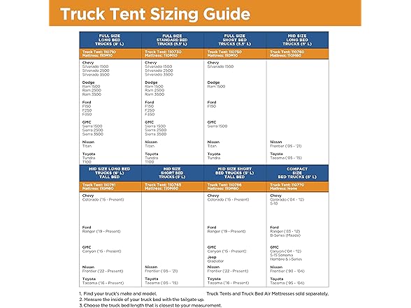 Rightline Gear Truck Bed Air Mattress 5.5 to 8 Foot