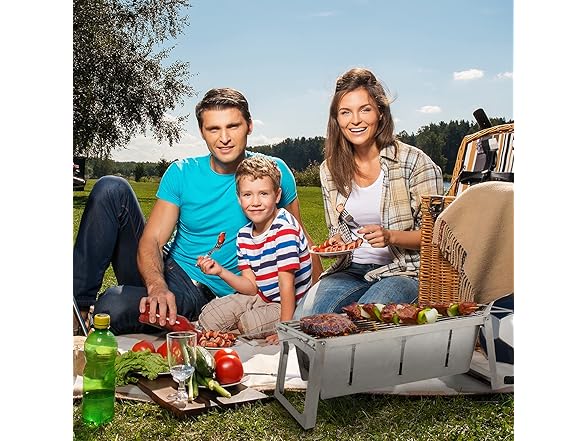 Fire Sense Stainless Steel Foldaway Charcoal Grill
