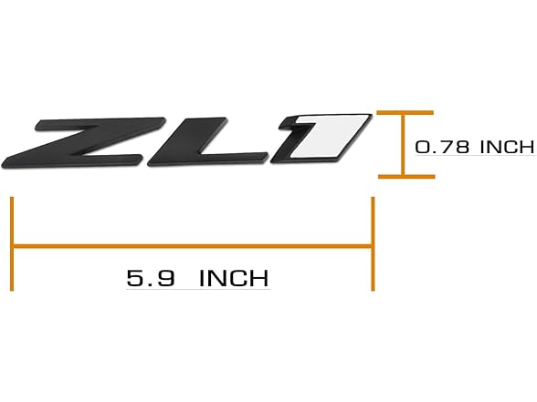 WUSFAR 3D Raised Letters ZL1 Emblem