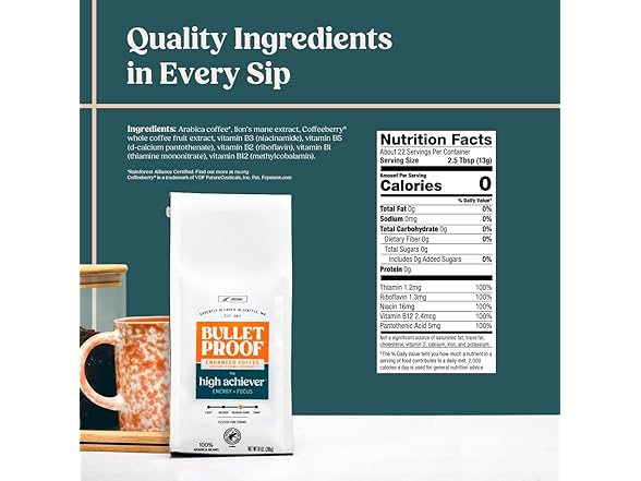 Bulletproof High Achiever Coffee, 10oz