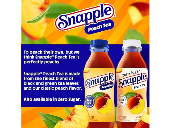 Snapple Peach Tea, 16 fl oz recycled