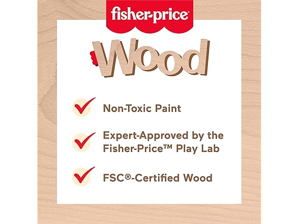 Fisher-Price Wood Toddler Toy Bead Maze