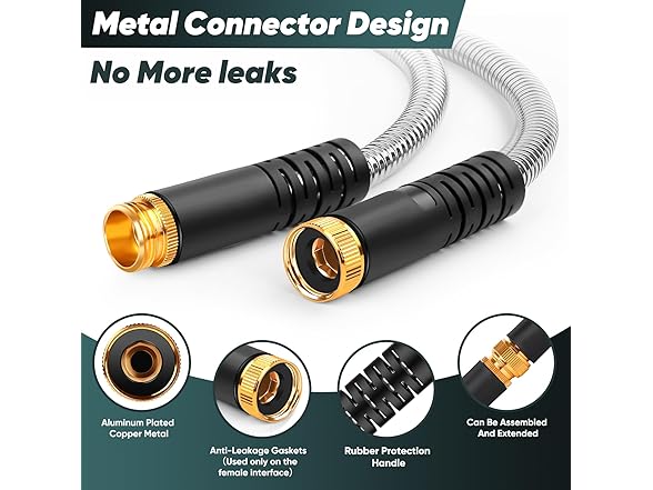 Amayrose Stainless Steel Garden hose - 75ft