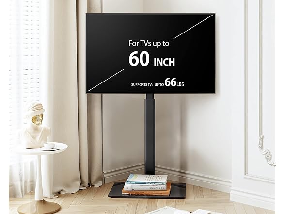 FITUEYES Floor TV Stand | No Shelves